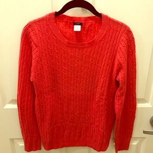 J. Crew Classic Cable knit Sweater -  M Coral